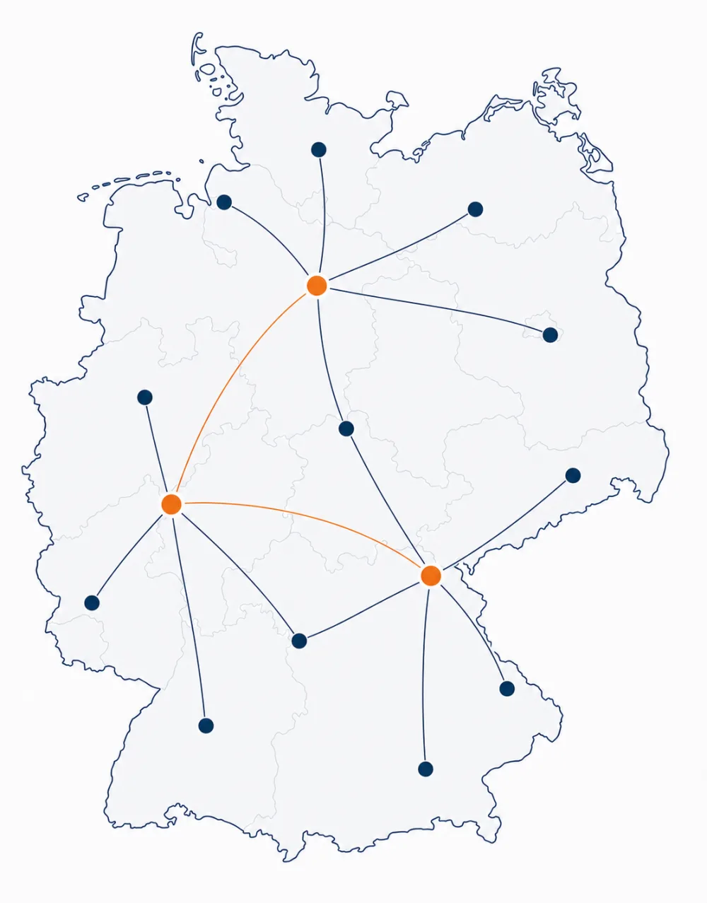Deutschlandkarte mit Servicepartner-Netzwerk